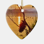 Pinecone Lake sunset Keramisch Ornament (Rechts)