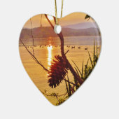 Pinecone Lake sunset Keramisch Ornament (Links)