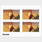 Pinecone Lake sunset Rechthoekige Sticker (Vel)