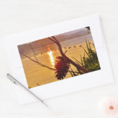 Pinecone Lake sunset Rechthoekige Sticker (Envelop)