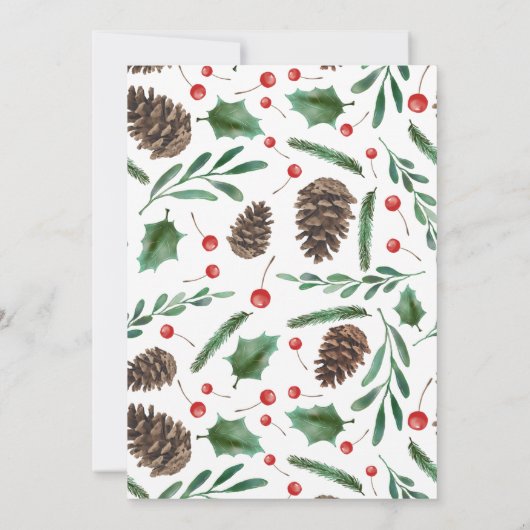 Pinecone Love & Bedankt Kerstbruiloft Foto (Achterkant)