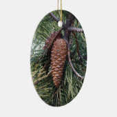 Pinecone op de dennenboom keramisch ornament (Rechts)