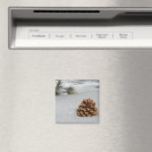 Pinecone op de Sneeuwmagneet Magneet (Insitu (Vaatwasser))