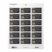 Pinecone Ornaments Chalkboard kerst Etiket (Full Sheet)