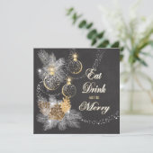 Pinecone Ornaments Chalkboard kerst Kaart (Staand voorkant)