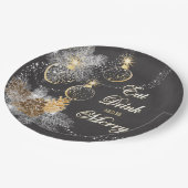 Pinecone Ornaments Chalkboard kerst Papieren Bordje (Gekanteld)