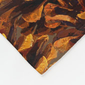 Pinecone patroon rustieke herfst natuur bruin zwar fleece deken (Hoek)