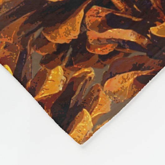 Pinecone patroon rustieke herfst natuur bruin zwar fleece deken (Hoek)