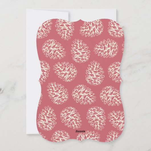 Pinecone Peace & Joy Kerstkaart (Achterkant)