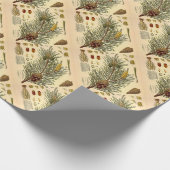 Pinecone Pine Tree Botanisch afdrukken Cadeaupapier (Hoek)
