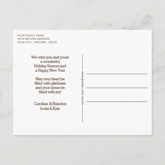 Pinecone Pine Tree Needles Greenery Waterverf Briefkaart (Achterkant)