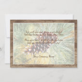 Pinecone Pine Tree Needles Greenery Waterverf Feestdagenkaart (Achterkant)