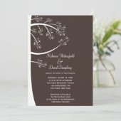 Pinecone Pine Tree Theme Weddenschap Kaart (Staand voorkant)