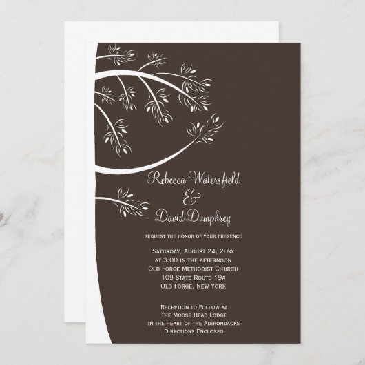 Pinecone Pine Tree Theme Weddenschap Kaart (Voorkant / Achterkant)