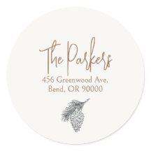 Pinecone retouradres envelop afdichtingen