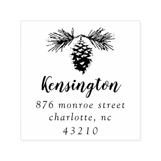 Pinecone | Retouradres Zelfinktstempel Zelfinktende Stempel (Design)