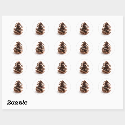 Pinecone Ronde Sticker (Vel)