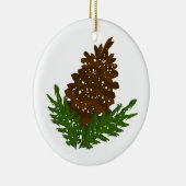 Pinecone Round Ornament (Rechts)