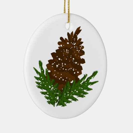 Pinecone Round Ornament (Rechts)