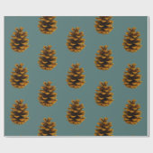 Pinecone rustic natuur cadeaupapier (Vlak)