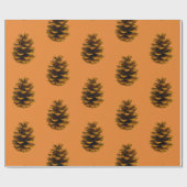 Pinecone rustic natuur cadeaupapier (Vlak)