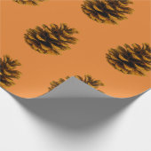 Pinecone rustic natuur cadeaupapier (Hoek)