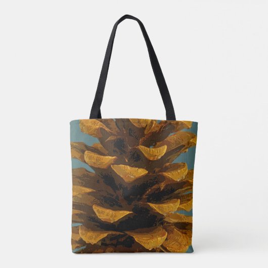 Pinecone rustic natuur tote bag (Achterkant)