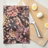 Pinecone rustieke herfst natuurlijke winterbruin theedoek (Quarter Fold)