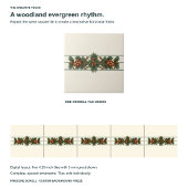 Pinecone Scroll Aangepaste Achtergrond Fries Tegeltje