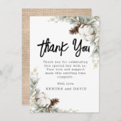 Pinecone Spar Dennehouten Bedankkaart Notitiekaartje (Voorkant / Achterkant)