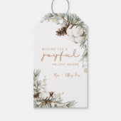 Pinecone Spruce Christmas Gift Label Cadeaulabel (Voorkant)