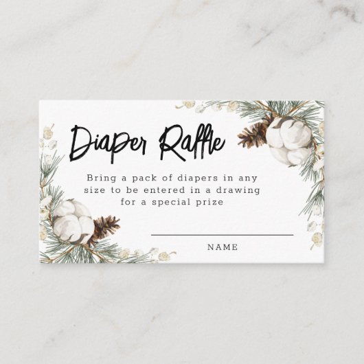 Pinecone Spruce Luier Raffle Kaarten (Voorkant)