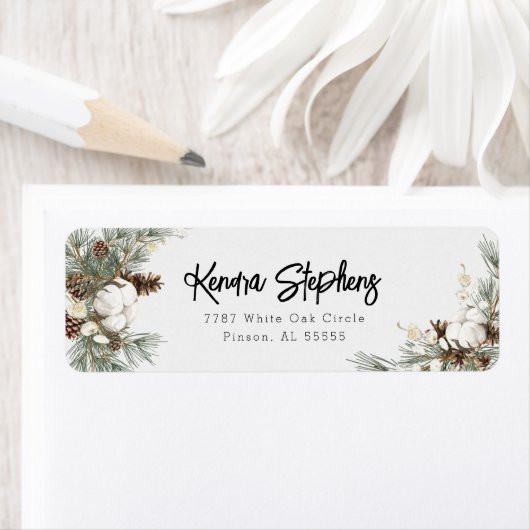 Pinecone Spruce Return-adreslabel Etiket (Insitu)