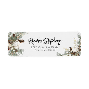 Pinecone Spruce Return-adreslabel Etiket