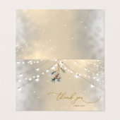 Pinecone String Lights Winter Bedankt Card Visitekaartje (Buitenkant ongevouwen)