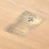 Pinecone String Lights Winter Rehearsal Dinner Acryl Uitnodigingen (Laagn)