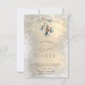 Pinecone String Lights Winter repetitie diner Kaart (Voorkant)