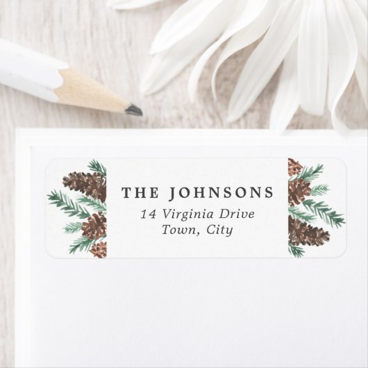 Pinecone Vakantie retour adres label (Insitu)