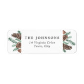 Pinecone Vakantie retour adres label (Voorkant)