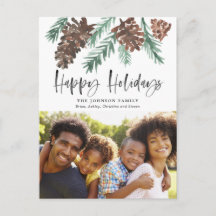 Pinecone Waterverf Holiday Foto