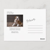 Pinecone Waterverf Holiday Foto Briefkaart (Achterkant)