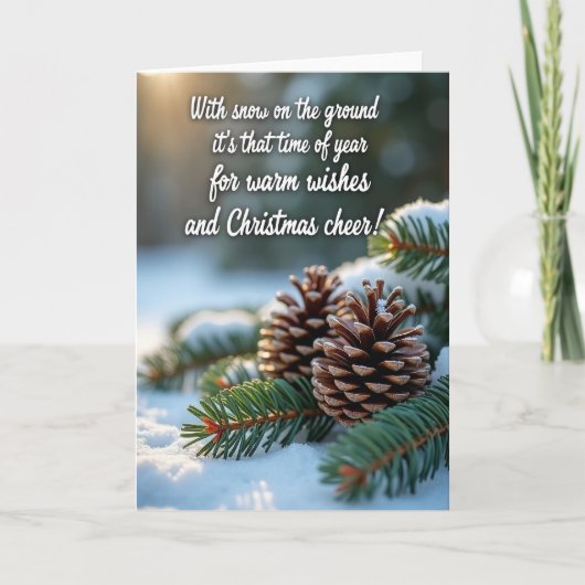 Pinecone Winter Glow Kaart (Voorkant)