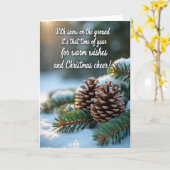 Pinecone Winter Glow Kaart (Gele Bloem)