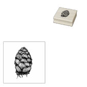 Pinecone Wood Art Stamp Rubberstempel (Gestempeld)