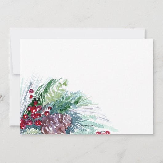 Pinecone Wreator Kerstfeestay Card Kaart (Achterkant)
