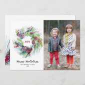 Pinecone Wreator Kerstfeestay Card Kaart (Voorkant / Achterkant)