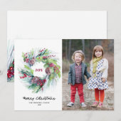 Pinecone Wreator Kerstfeestay Card Kaart (Voorkant / Achterkant)