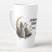 Pinecones and Crescent Moon Winter Love Latte Mok (Linkerhoek)