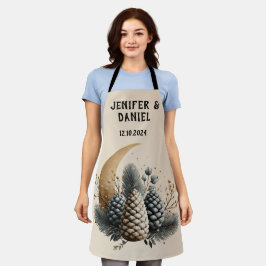 Pinecones and Crescent Moon Winter Love Schort