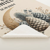 Pinecones and Crescent Moon Winter Love Sherpa Deken (3/4)